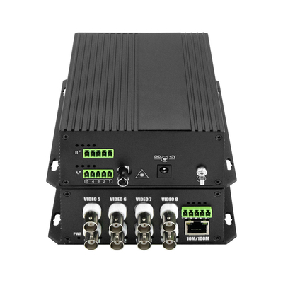 8 puertos CCTV Video Audio Ethernet contacto seco Fibra de conversión de medios Bidi D5V2A