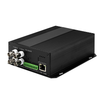4 canales de CCTV Video analógico a convertidor de fibra óptica NTSC/PAL/SECAM Compatible