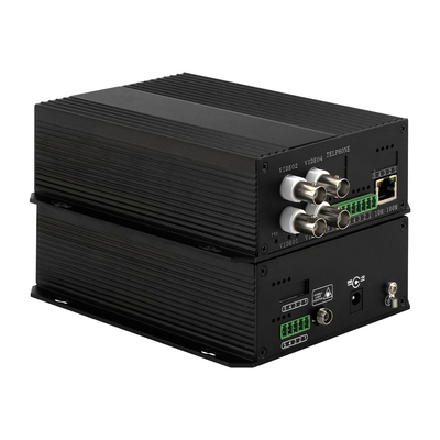 4 canales de CCTV Video analógico a convertidor de fibra óptica NTSC/PAL/SECAM Compatible