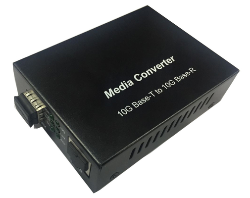 el 1000M 2.5G 5G 10G RJ45 convertidor de detección auto 12VDC de Ethernet de SFP+ al medios