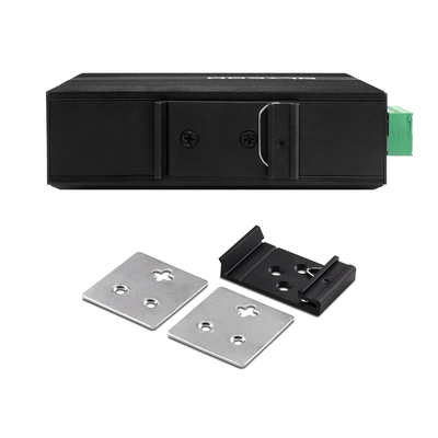 Mini 5 puertos Gigabit Industrial Fiber Switch SFP Uplink Sin administrar Din Rail Tipo DC12V